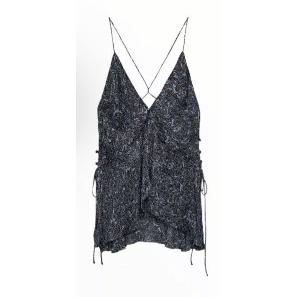 NEW Zara The Piper Crop Top XL Lowback Festival Whimsigoth Night‎ Out Glam Party